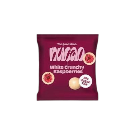 nucao Schokofrüchte White Crunchy Raspberries Bio 50g