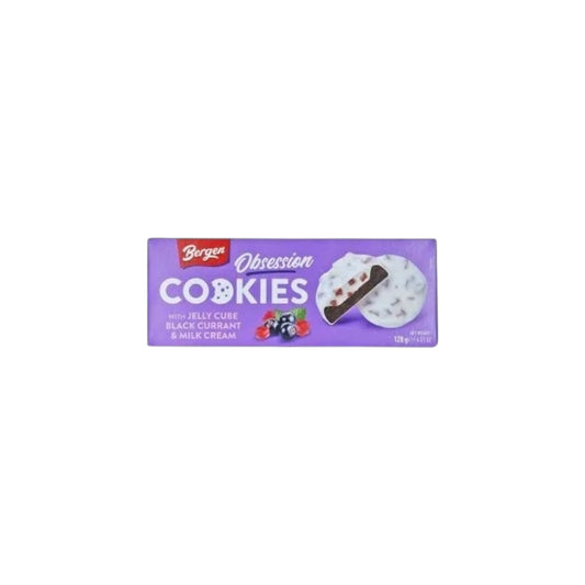 Bergen Obsession Cookies with Jelly Cube Blackcurrant & Milk Cream 128g