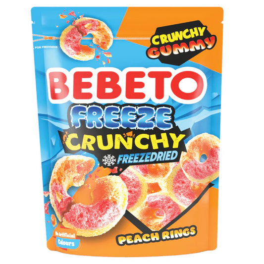 Bebeto Freeze Crunchy Peach Rings 35g
