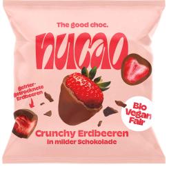 nucao Schokofrüchte Crunchy Erdbeeren milde Schokolade Bio 50g